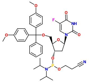 (image for) MC082604 5'-O-DMT-5-Fluoro-2'-deoxyuridine-3'-CE phosphoramidite